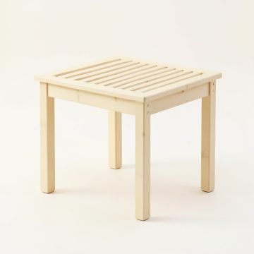 Oak Bluff Compact Balcony Table - Cream (synthetic illustration; no displayed measurements)