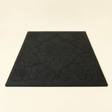 Tangier Scroll Floral 30 In . X 18 In . Non-Slip Outdoor Door Mat (synthetic illustration; no displayed measurements)