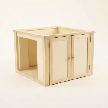 Linden Canyon Empty Furniture-Style Litter Enclosure - Cream (synthetic illustration; no displayed measurements)