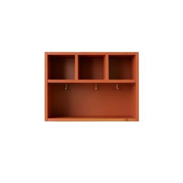Willow Bluff Wall-Mounted Entryway Organizer Shelf - Terracotta