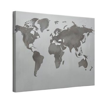 World Map - Wrapped Canvas Painting Print