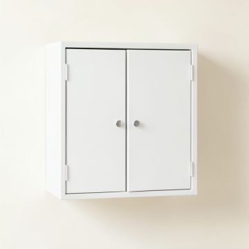 Pine Branch Wall-Mounted Entry Cabinet - White (synthetic illustration; no displayed measurements)