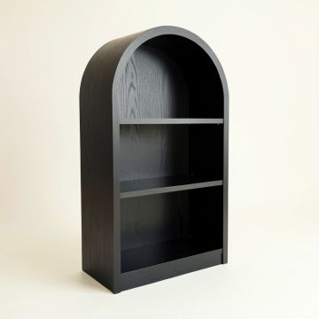 Cove Arc Freestanding Bookcase (synthetic illustration; no displayed measurements)