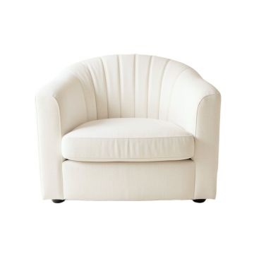 Holly Bluff Upholstered Armchair - White