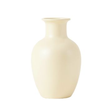 Pine Branch Empty Decorative Vase - Cream