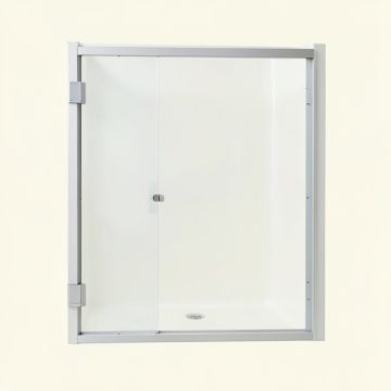 Coraline 60 '' X 60 '' Single Sliding Frameless Tub Door (synthetic illustration; no displayed measurements)