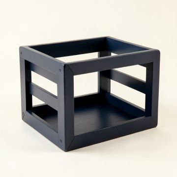 Shore Bridge Empty Furniture-Style Pet Crate - Navy (synthetic illustration; no displayed measurements)
