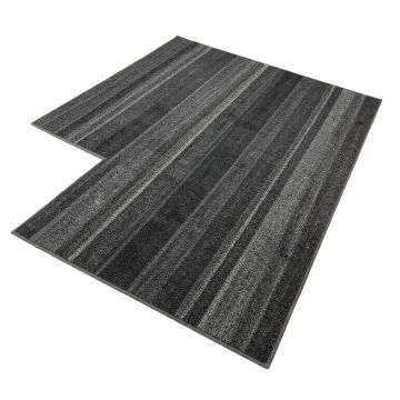 Amalfi Striped Charcoal Indoor / Outdoor Area Rug