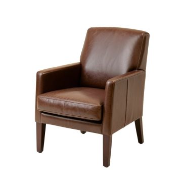 Drew Genuine Leather Upholstered Dining Chair