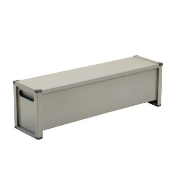 Oak Bend Narrow Outdoor Storage Bench - Gray