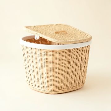 Field Bridge Laundry Hamper - White (synthetic illustration; no displayed measurements)