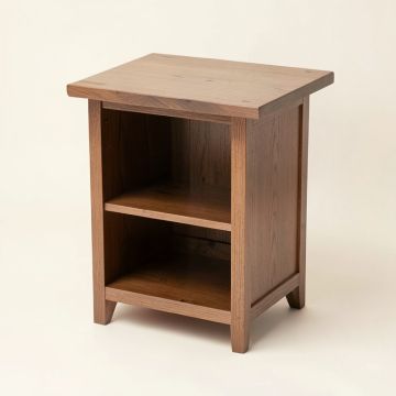 Drum End Table With Storage (synthetic illustration; no displayed measurements)