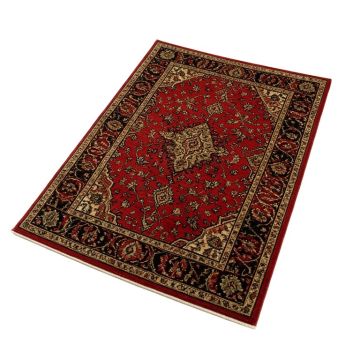 Power Loom Red/Black/Brown Rug
