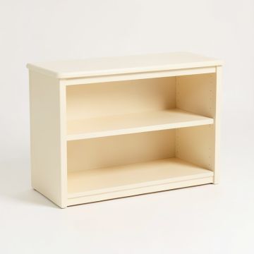 River Bend Low Bookcase - Cream (synthetic illustration; no displayed measurements)