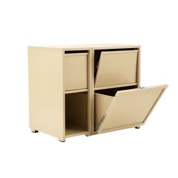 Glen Canyon Freestanding Pull-Out Hamper Cabinet - Beige (synthetic illustration; no displayed measurements)