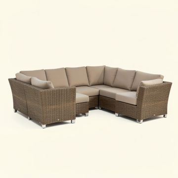 Merlyn 13 Piece Rattan Sectional Seating Group With Cushions (synthetic illustration; no displayed measurements)