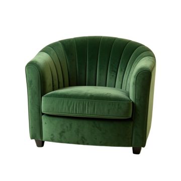 Hill Bend Upholstered Armchair - Green