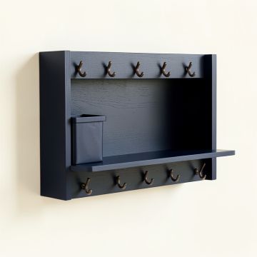 Laurel Crossing Wall-Mounted Entryway Organizer Shelf - Navy (synthetic illustration; no displayed measurements)