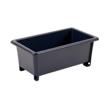 Heath Crest Empty Railing Planter With Integral Brackets - Navy