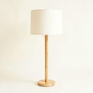 Field Bluff Floor Lamp With A Plain Fabric Shade - Ivory (synthetic illustration; no displayed measurements)