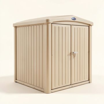Woodbridge Plus 10.5 Ft. W X 8 Ft. D Plastic Storage Shed (synthetic illustration; no displayed measurements)