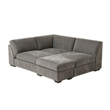 Alemanno 142 '' Wide Microfiber/Microsuede Corner Sectional