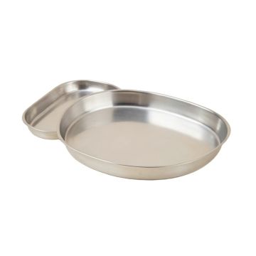 2 Piece Solid Sliver Metal Accent Tray Set