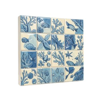 Marine Animals 0.9 '' X 0.9 '' Random Mosaic Wall & Floor Tile (synthetic illustration; no displayed measurements)