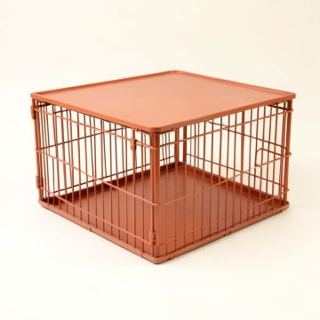 Alder Edge Empty Furniture-Style Pet Crate - Terracotta (synthetic illustration; no displayed measurements)