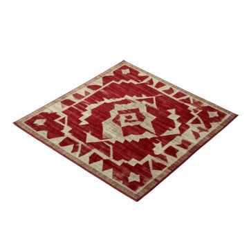 Chelsi Geometric Red/Beige Area Rug
