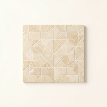 Heath Arc Uninstalled Square Decorative Tile - Beige (synthetic illustration; no displayed measurements)