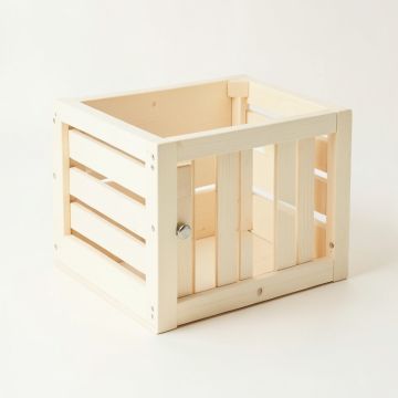 Reed Branch Empty Furniture-Style Pet Crate - Cream (synthetic illustration; no displayed measurements)