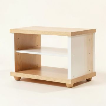 Mid-Century Toy Storage Bench (synthetic illustration; no displayed measurements)