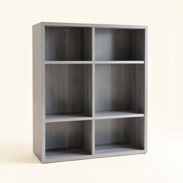 Maple Bridge Freestanding Bookcase - Gray (synthetic illustration; no displayed measurements)