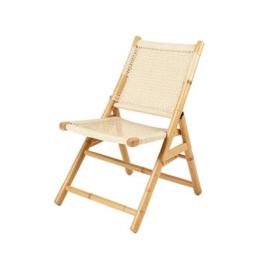 Ash Bridge Folding Outdoor Chair - Ivory