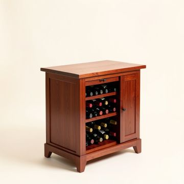 Bar Unit With Wine Storage (synthetic illustration; no displayed measurements)