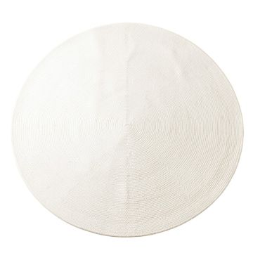 Moss Arc Round Area Rug - White