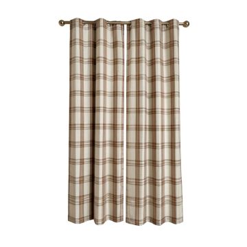 Jardine Plaid Sheer Grommet Single Curtain Panel