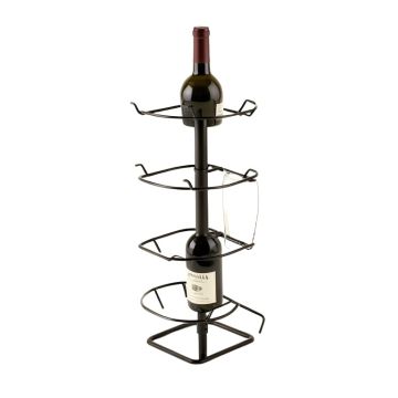 Spinella 4 Bottle Hanging Wine Bottle & Glass Rack