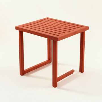 Clay Dale Compact Balcony Table - Terracotta (synthetic illustration; no displayed measurements)