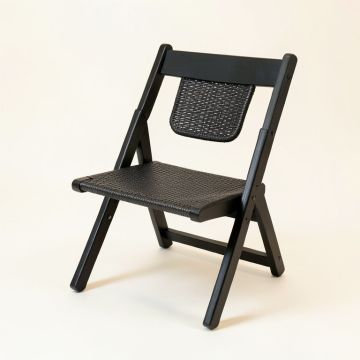 Fern Brook Folding Outdoor Chair - Black (synthetic illustration; no displayed measurements)