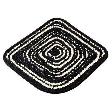 Aradia Braided Cotton Black/White Area Rug