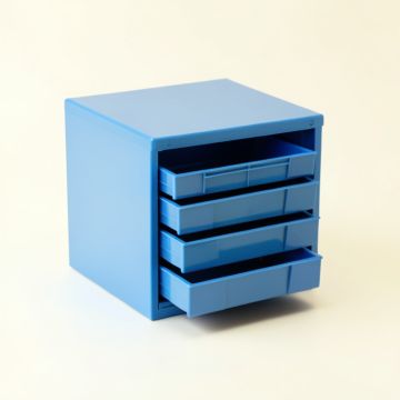 Dune Dell Small-Parts Storage Drawer Cabinet - Blue (synthetic illustration; no displayed measurements)