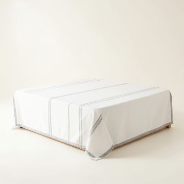 Ash Dale Flat Bed Sheet - White (synthetic illustration; no displayed measurements)