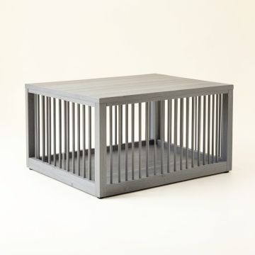 Wren Bridge Empty Furniture-Style Pet Crate - Gray (synthetic illustration; no displayed measurements)