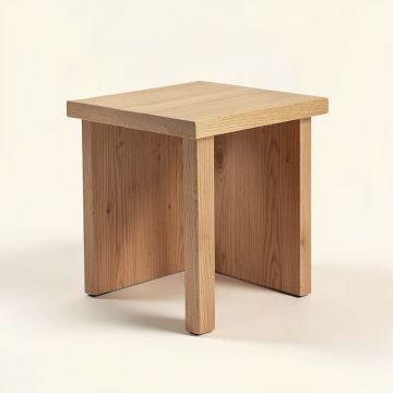 Abelone Solid Wood End Table (synthetic illustration; no displayed measurements)