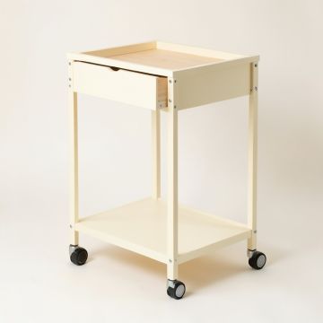 Holly Crest Empty Rolling Workshop Cart - Cream (synthetic illustration; no displayed measurements)