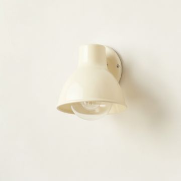 Birch Crest Wall Sconce Mounted On A Plain Wall - Cream (synthetic illustration; no displayed measurements)