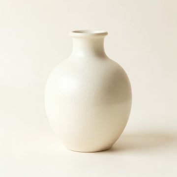 Fern Bend Empty Decorative Vase - Ivory (synthetic illustration; no displayed measurements)