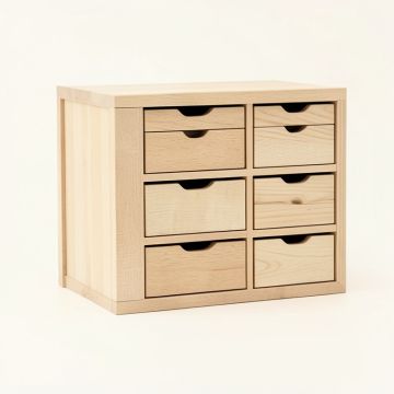 Heath Branch Small-Parts Storage Drawer Cabinet - Beige (synthetic illustration; no displayed measurements)